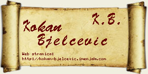 Kokan Bjelčević vizit kartica